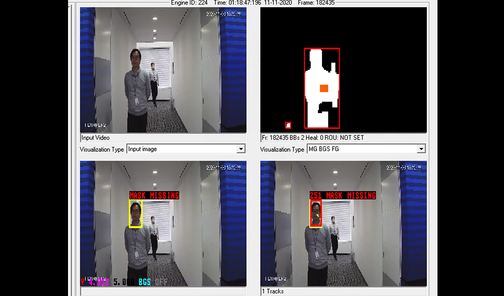 マスク着用分析画面のイメージ